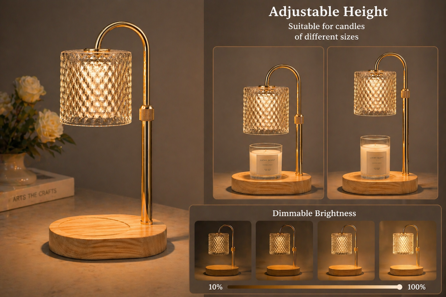 Aurora Glass Candle Warmer Lamp