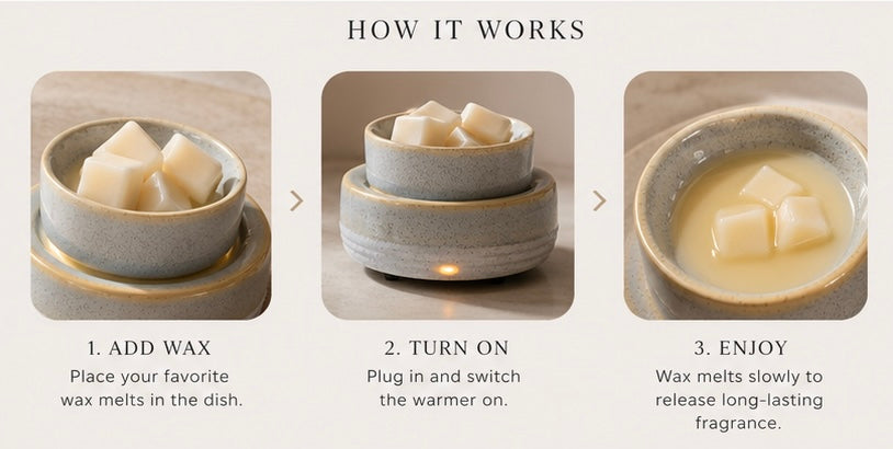 Sienna Ceramic Electric Wax Melt Warmer | 3-in-1 Home Fragrance Decor