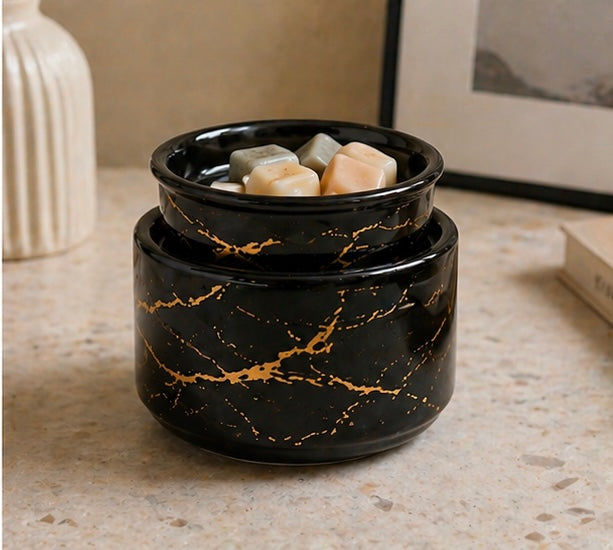 Marble Ceramic Wax Melt Warmer | 3-in-1 Home Fragrance Decor