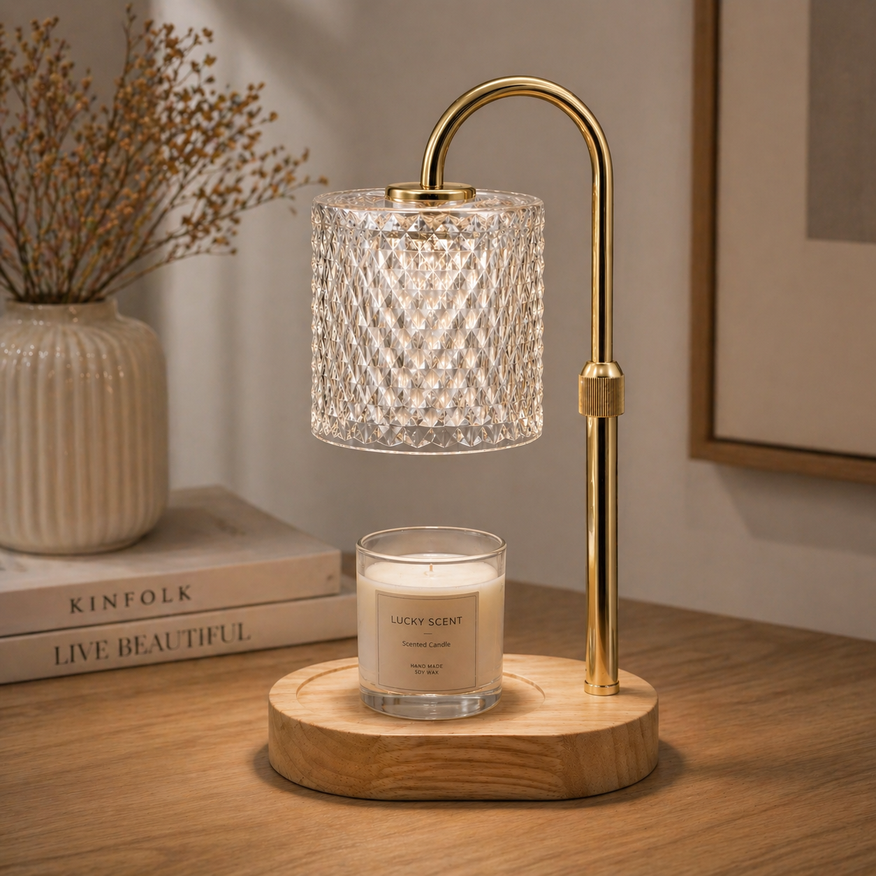 Aurora Glass Candle Warmer Lamp