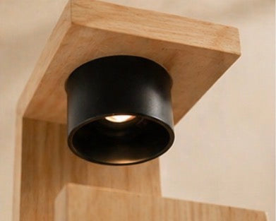 Nordic Wooden Candle Warmer Lamp